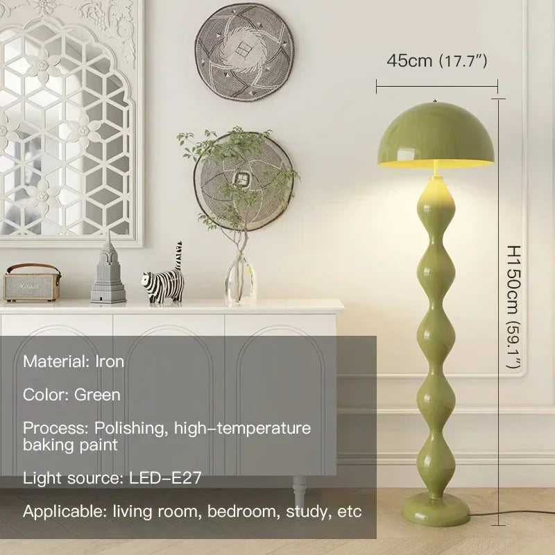Macaron Creative Mushroom Lamp Living Room Sofa Side Led Floor Lamps Bedroom Bedside Light Senior Sense Of Vertical Lights