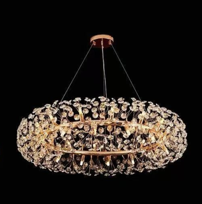 Dandelion crystal pendant light luxury living room light bedroom dining room high-end crystal pendant light modern creativity