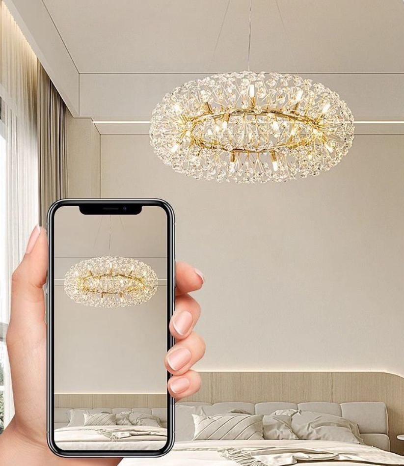 Dandelion crystal pendant light luxury living room light bedroom dining room high-end crystal pendant light modern creativity
