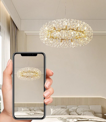 Dandelion crystal pendant light luxury living room light bedroom dining room high-end crystal pendant light modern creativity