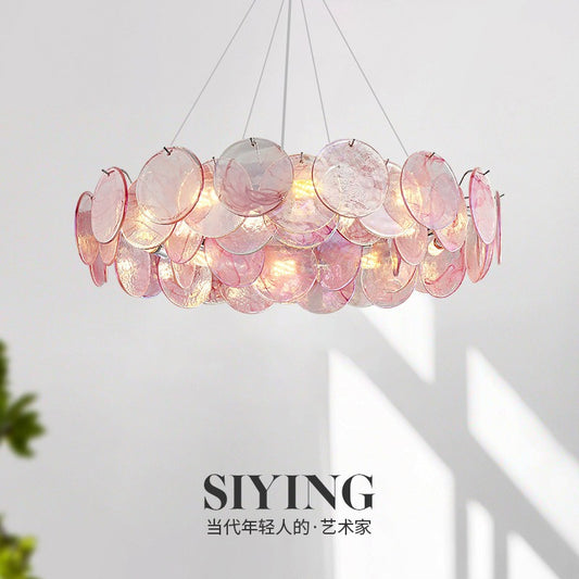 Luxury living room chandelier, designer-created stained glass dining room and bedroom lighting fixtures