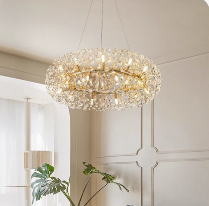 Dandelion crystal pendant light luxury living room light bedroom dining room high-end crystal pendant light modern creativity