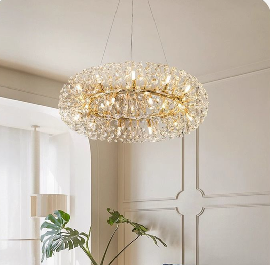 Dandelion crystal pendant light luxury living room light bedroom dining room high-end crystal pendant light modern creativity