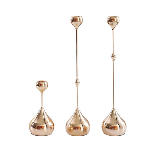 Portavelas A69, Silver Metal Candelabra, Romantic Art Table Decor for Home, Dining, Wedding Photo Prop