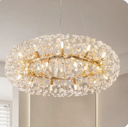 Dandelion crystal pendant light luxury living room light bedroom dining room high-end crystal pendant light modern creativity