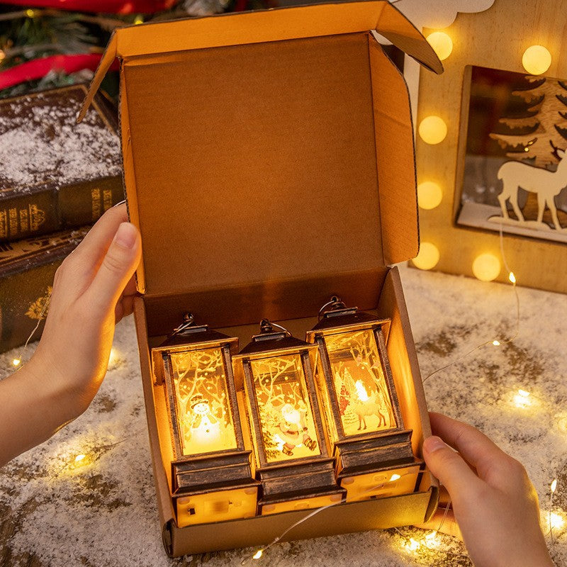 Christmas Decorative Lantern Set Mini Table Lanterns Creative Christmas Gift