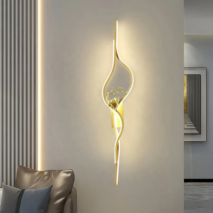 Led Wall Lamp Modern Minimalist Nordic Aluminum Wall Lamp for Bedroom Living Room Luxury Wall Art Indoor Wall Lamp