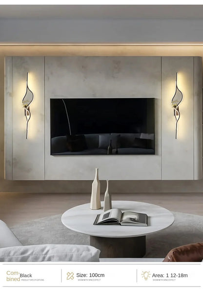 Led Wall Lamp Modern Minimalist Nordic Aluminum Wall Lamp for Bedroom Living Room Luxury Wall Art Indoor Wall Lamp