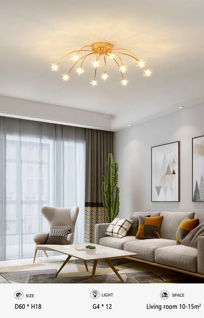 Modern Chandeliers For Living Room Led Lamp Nordic Design Ceiling Light Bedroom Kitchen Foyer Decor Home Lighting Lustre Fixture