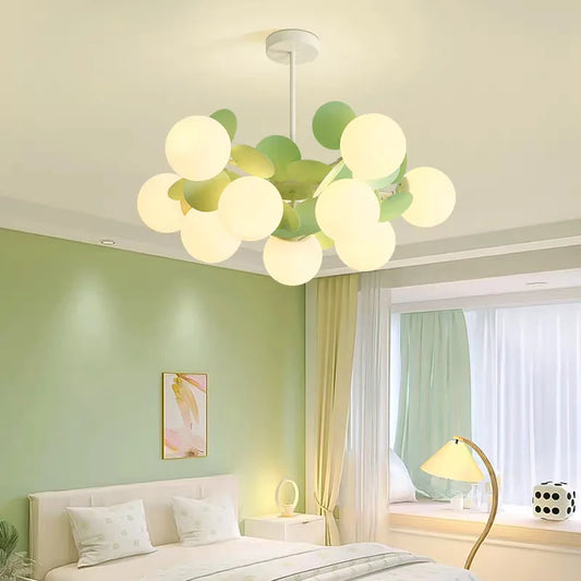 Modern Stylish Japanese LED Pendant Lights Flower Shaped Crystal Suspension Lamps Art Home Decoration Living Rooms Dining Lustre