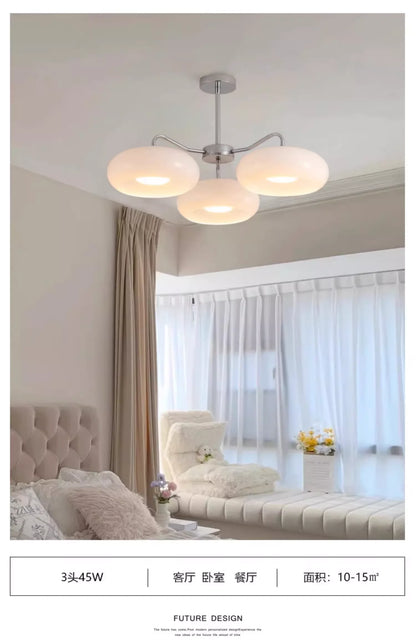 Orange Glass Ceiling Chandelier Vintage Living Room Bauhaus Chandelier For Bedroom Restaurant Decor French Dining Hanging Lamp