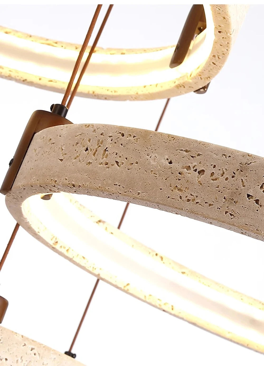 Elevate Your Living Room With Our Luxury Natural Stone LED Chandelier High-end Pendant Light 40cm 50cm 60cm Dimming Function