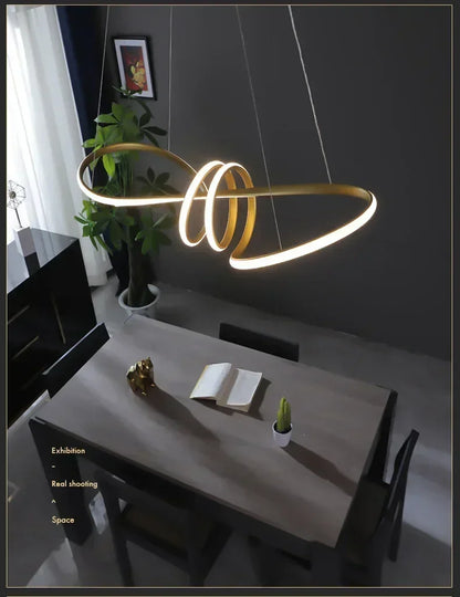 Modern Restaurant Line Pendant Light Bar Dining Table Restaurant Decoration Remote Dimming Kitchen LED Line Pendant Light