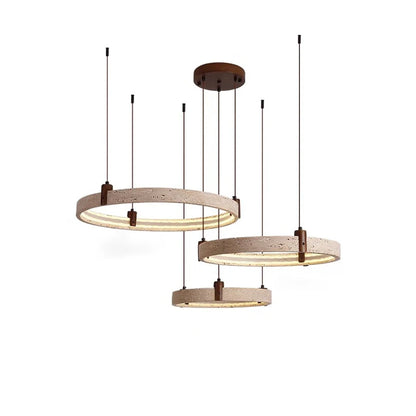 Elevate Your Living Room With Our Luxury Natural Stone LED Chandelier High-end Pendant Light 40cm 50cm 60cm Dimming Function