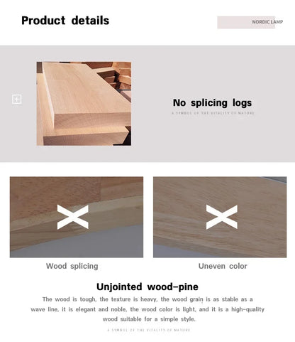 Nordic Long Wood Strip LED Pendant Light Dining Table Lamp Light Suspension Chandelier for Living Dining Room Lighting Fixture