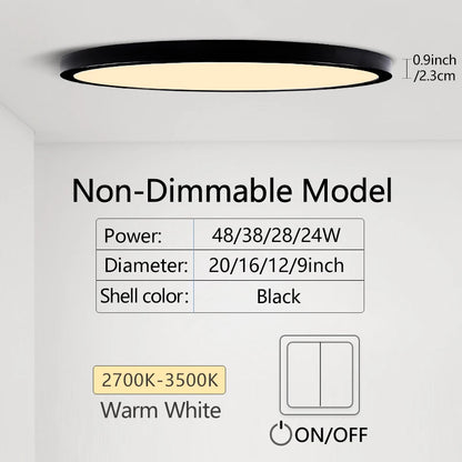 MARPOU 2cm Ultra-thin LED ceiling light 24W 28W 38W 48W warm white cold white neutral white indoor modern lighting Decoration