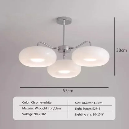 Orange Glass Ceiling Chandelier Vintage Living Room Bauhaus Chandelier For Bedroom Restaurant Decor French Dining Hanging Lamp