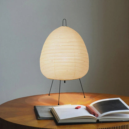 Japanese Design Paper Table Lamp Tripod Rice Paper Table Lamp Japanese Style Lantern Lamp Led Desk Lamp for Bedroom