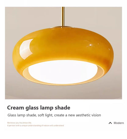 Orange Glass Ceiling Chandelier Vintage Living Room Bauhaus Chandelier For Bedroom Restaurant Decor French Dining Hanging Lamp