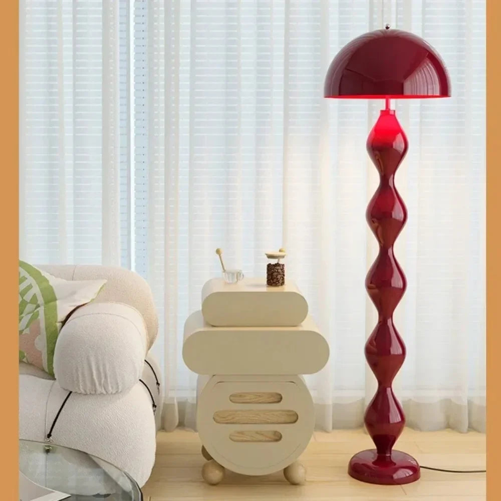 Macaron Creative Mushroom Lamp Living Room Sofa Side Led Floor Lamps Bedroom Bedside Light Senior Sense Of Vertical Lights