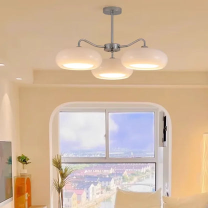 Orange Glass Ceiling Chandelier Vintage Living Room Bauhaus Chandelier For Bedroom Restaurant Decor French Dining Hanging Lamp