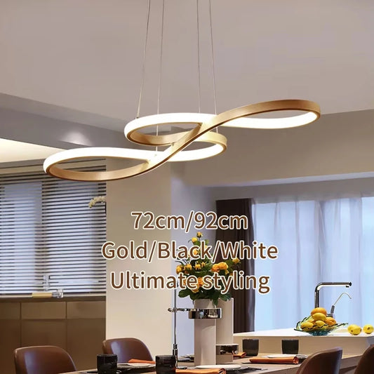 Modern Restaurant Line Pendant Light Bar Dining Table Restaurant Decoration Remote Dimming Kitchen LED Line Pendant Light