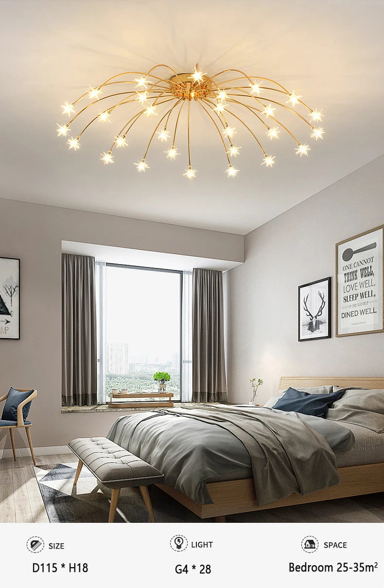 Modern Chandeliers For Living Room Led Lamp Nordic Design Ceiling Light Bedroom Kitchen Foyer Decor Home Lighting Lustre Fixture