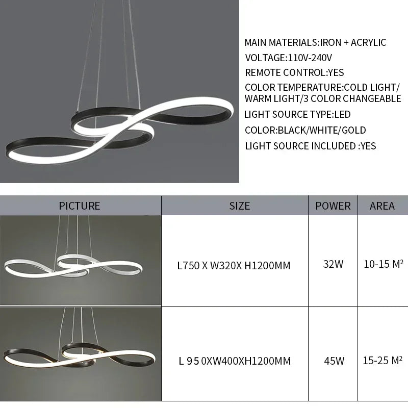 Modern Restaurant Line Pendant Light Bar Dining Table Restaurant Decoration Remote Dimming Kitchen LED Line Pendant Light