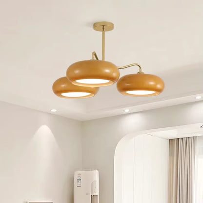 Orange Glass Ceiling Chandelier Vintage Living Room Bauhaus Chandelier For Bedroom Restaurant Decor French Dining Hanging Lamp