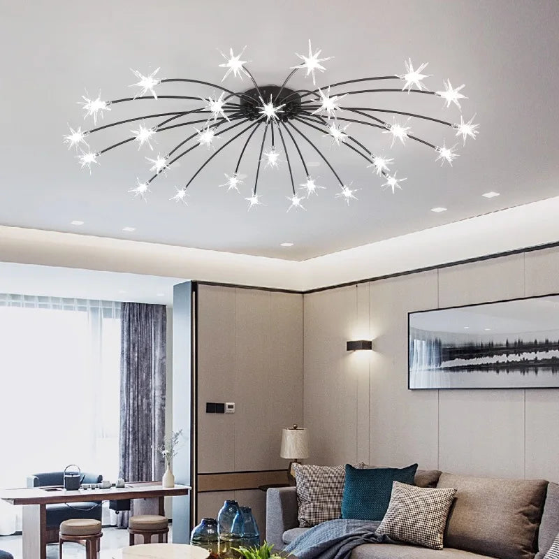 Modern Chandeliers For Living Room Led Lamp Nordic Design Ceiling Light Bedroom Kitchen Foyer Decor Home Lighting Lustre Fixture