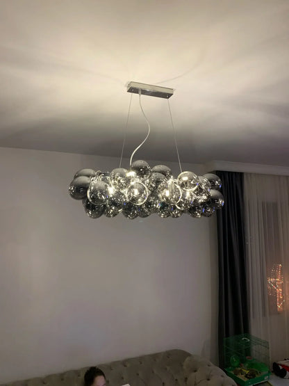 Nordic Balloon Bubble Lighting Boy Children's Bedroom Chandelier Living Room Model Restaurant Creative Ash Glass Pendant Lamp