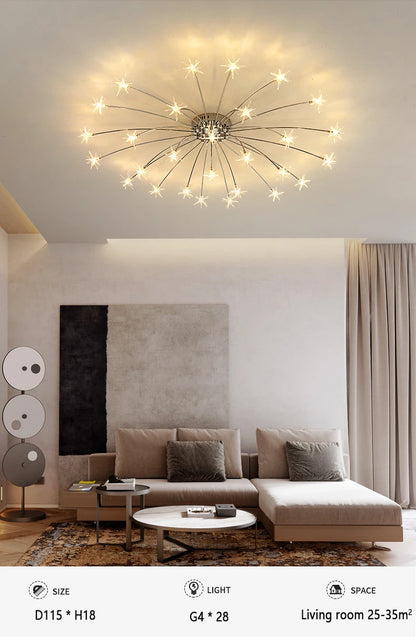 Modern Chandeliers For Living Room Led Lamp Nordic Design Ceiling Light Bedroom Kitchen Foyer Decor Home Lighting Lustre Fixture