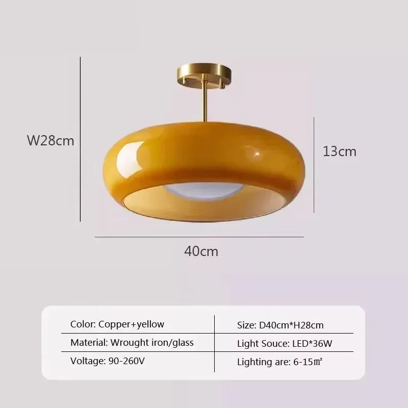 Orange Glass Ceiling Chandelier Vintage Living Room Bauhaus Chandelier For Bedroom Restaurant Decor French Dining Hanging Lamp