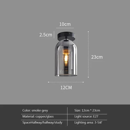 Modern LED Glass Ceiling Lights Home Indoor Chandeliers Ceiling Lamps Bedroom Aisle Corridor Lamp Lampara techo Lustre E27 Bulb