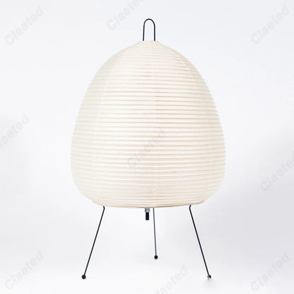 Japanese Design Paper Table Lamp Tripod Rice Paper Table Lamp Japanese Style Lantern Lamp Led Desk Lamp for Bedroom