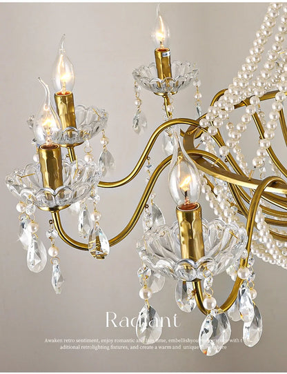 French Luxury Crystal Pendant Lights Ceiling Pendant Lamp Suspension Chandelier for Living Room Chandeliers Ceiling Light Lustre
