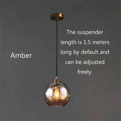 Dropshipping LED Glass Ceiling Pendant Lamp Nordic loft Restaurant pendant Lights Fixtures Living Room Home Decoration Lighting