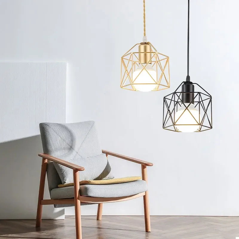 Industrial LED Pendant Lamps E27 Base Metal Hanging Lamps Chandelier Lights for Kitchen Island Cafe Stairway Hallway AC85-265V