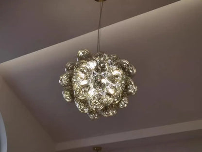 Nordic Balloon Bubble Lighting Boy Children's Bedroom Chandelier Living Room Model Restaurant Creative Ash Glass Pendant Lamp