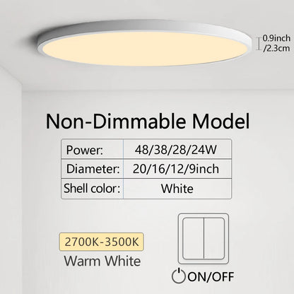 MARPOU 2cm Ultra-thin LED ceiling light 24W 28W 38W 48W warm white cold white neutral white indoor modern lighting Decoration