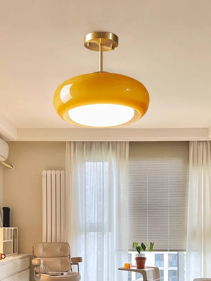 Orange Glass Ceiling Chandelier Vintage Living Room Bauhaus Chandelier For Bedroom Restaurant Decor French Dining Hanging Lamp
