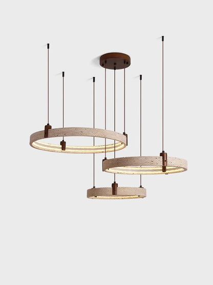 Elevate Your Living Room With Our Luxury Natural Stone LED Chandelier High-end Pendant Light 40cm 50cm 60cm Dimming Function