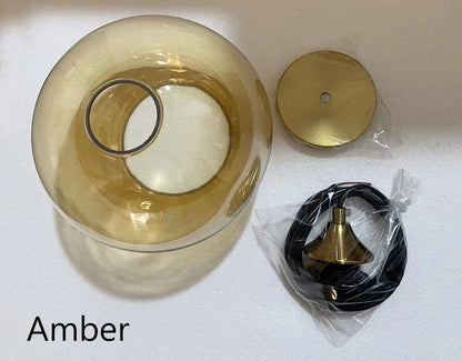 Dropshipping LED Glass Ceiling Pendant Lamp Nordic loft Restaurant pendant Lights Fixtures Living Room Home Decoration Lighting