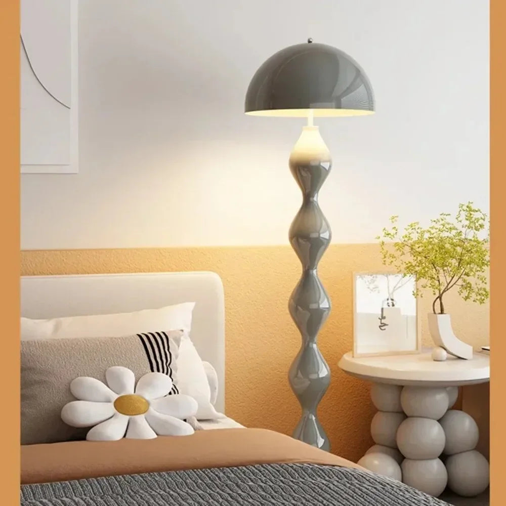 Macaron Creative Mushroom Lamp Living Room Sofa Side Led Floor Lamps Bedroom Bedside Light Senior Sense Of Vertical Lights