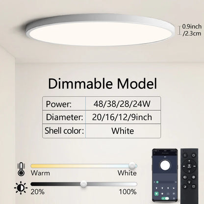 MARPOU 2cm Ultra-thin LED ceiling light 24W 28W 38W 48W warm white cold white neutral white indoor modern lighting Decoration