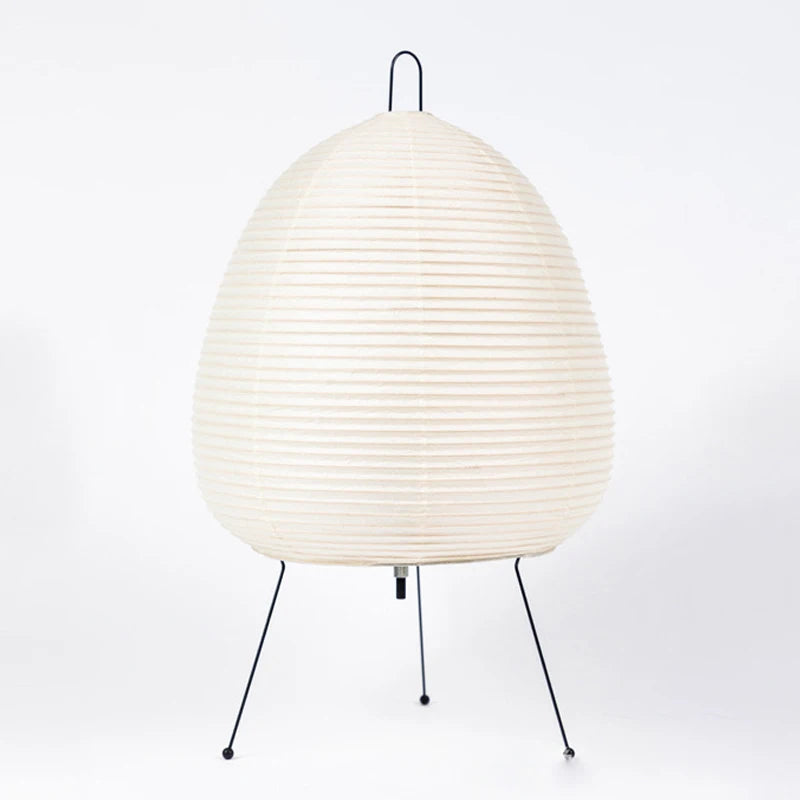 Japanese Design Paper Table Lamp Tripod Rice Paper Table Lamp Japanese Style Lantern Lamp Led Desk Lamp for Bedroom
