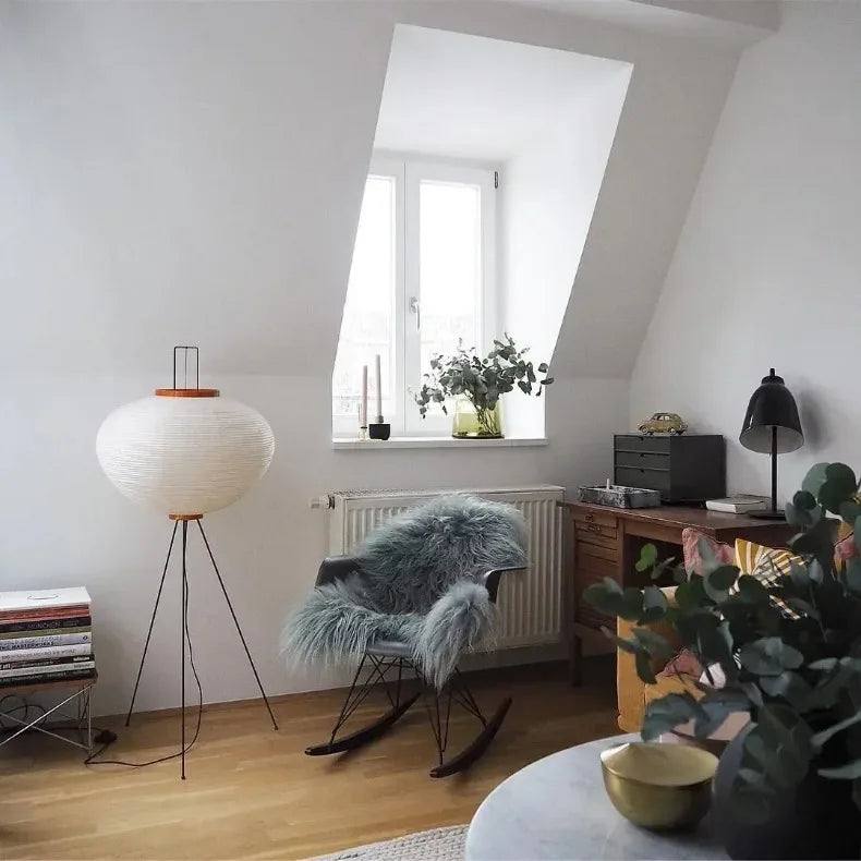 Noguchi Akari Rice Paper Floor Light Japanese Table Desk Lamp with E27 Bulb