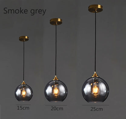 Dropshipping LED Glass Ceiling Pendant Lamp Nordic loft Restaurant pendant Lights Fixtures Living Room Home Decoration Lighting