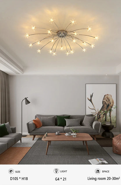 Modern Chandeliers For Living Room Led Lamp Nordic Design Ceiling Light Bedroom Kitchen Foyer Decor Home Lighting Lustre Fixture