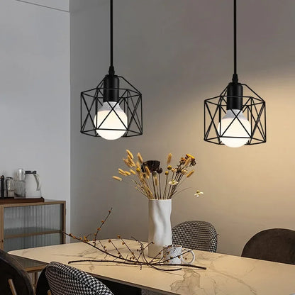 Industrial LED Pendant Lamps E27 Base Metal Hanging Lamps Chandelier Lights for Kitchen Island Cafe Stairway Hallway AC85-265V